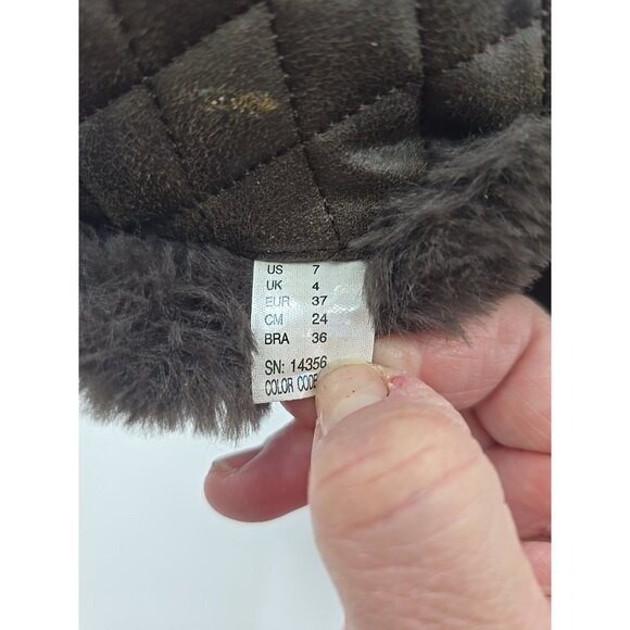 Skechers Go Ga Mat 5 Gen Brown Ankle Boots Booties Comfort Fur Lined Slip On 7 - Picture 10 of 10